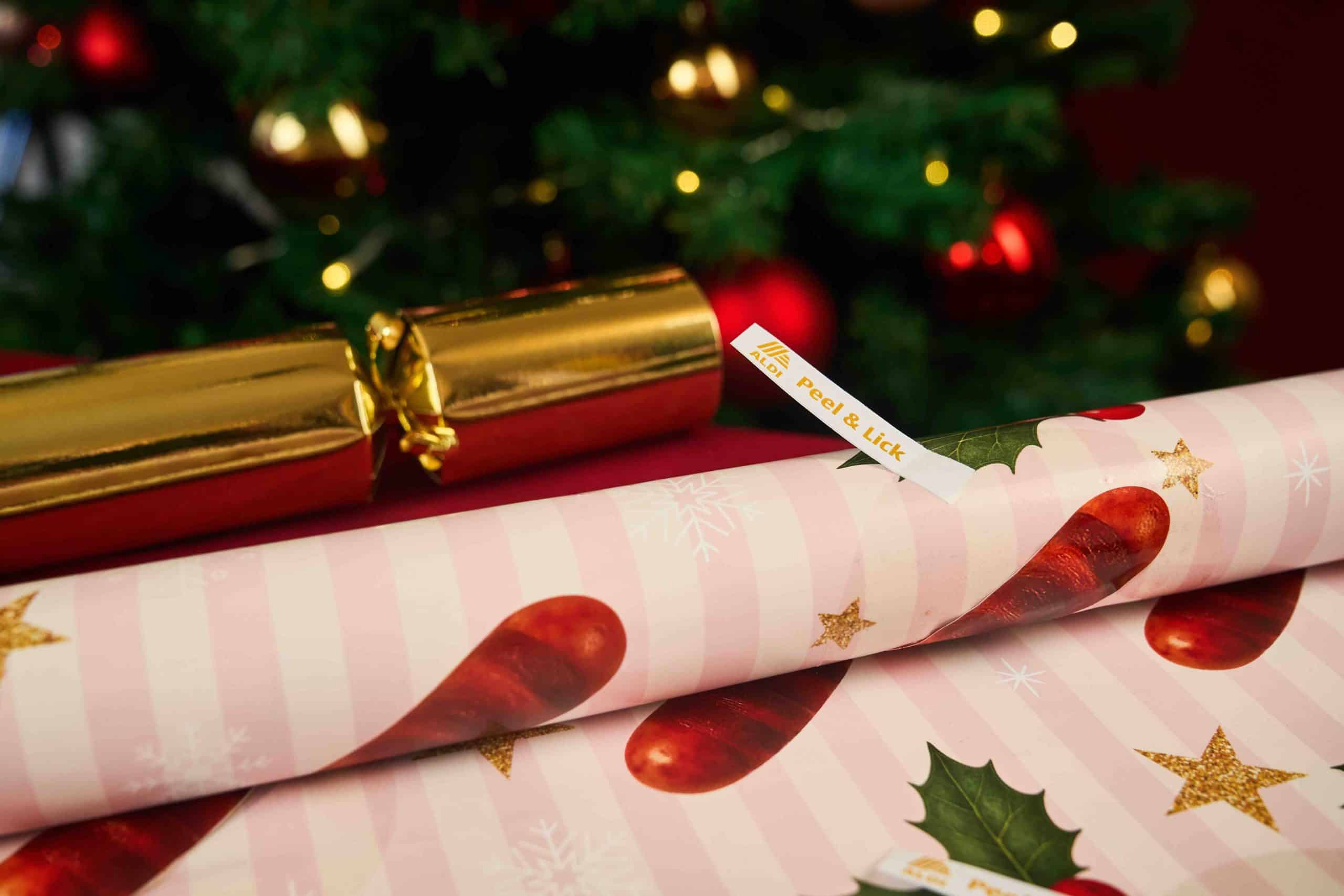 A lickable wrapping paper