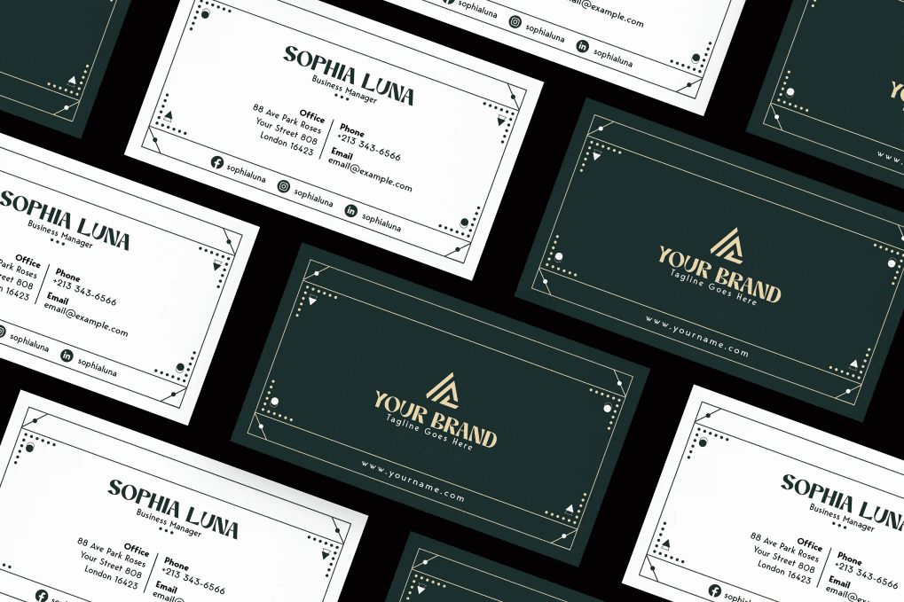 A line shape business card template