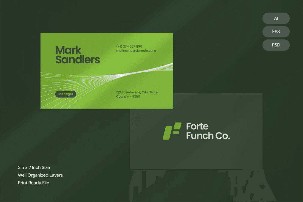 A manager business card template