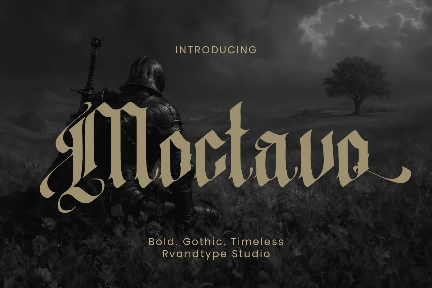 A bold Gothic fantasy font