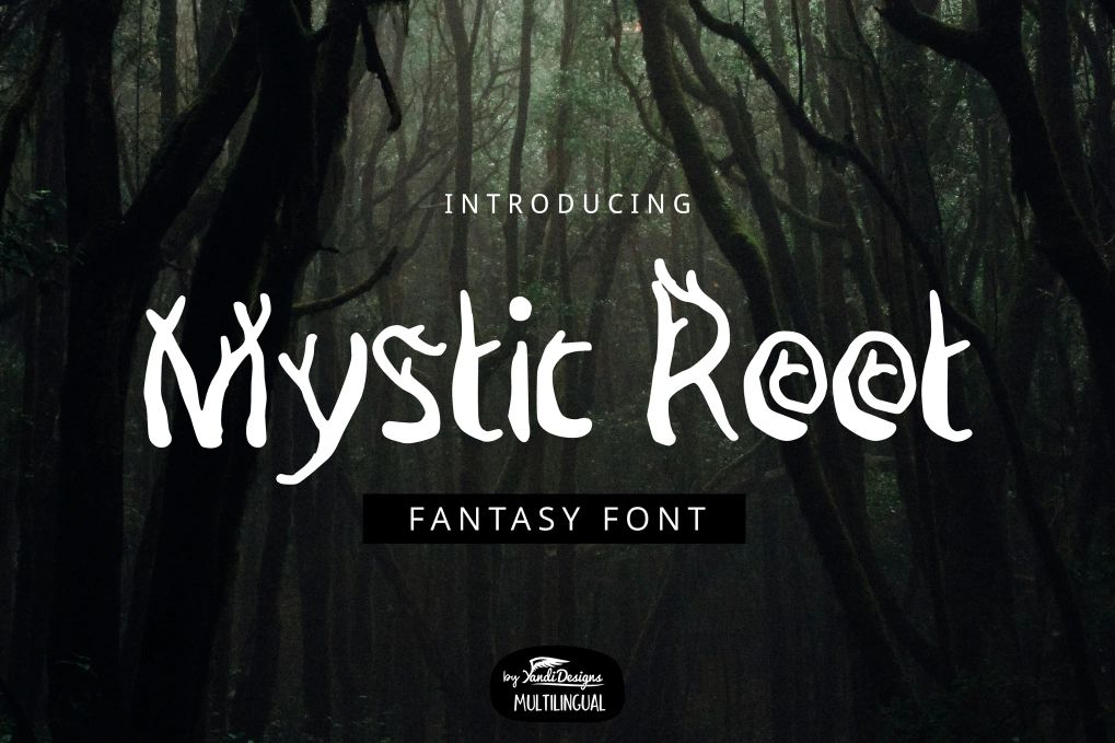 A fantasy forest font