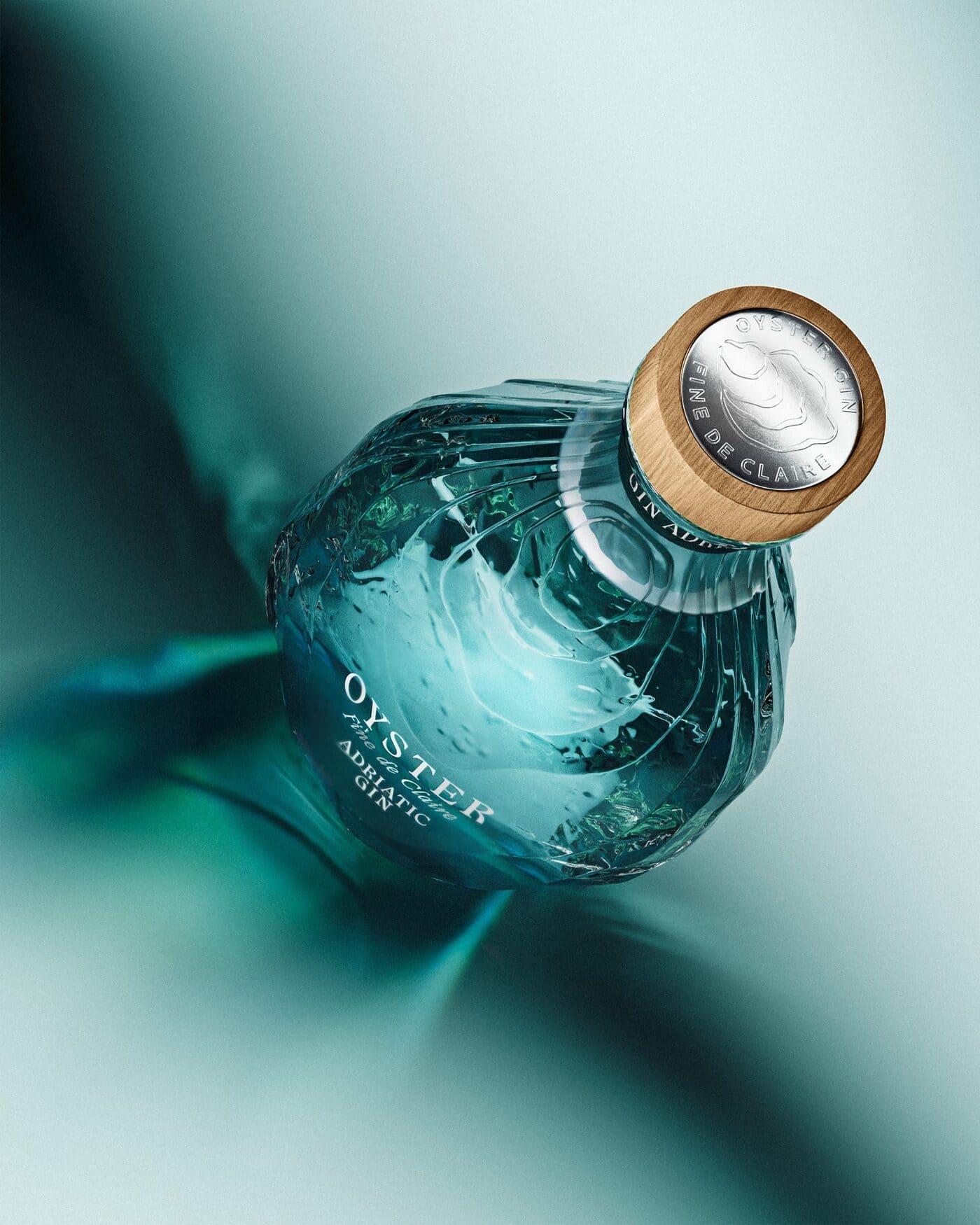 An Oyster Gin bottle design