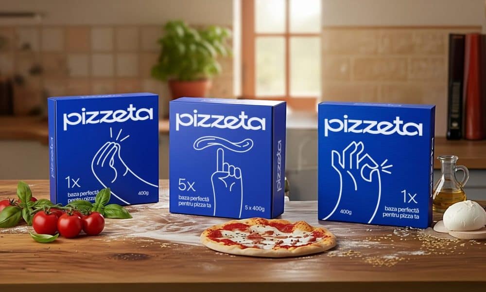 Pizzeta branding and packaging