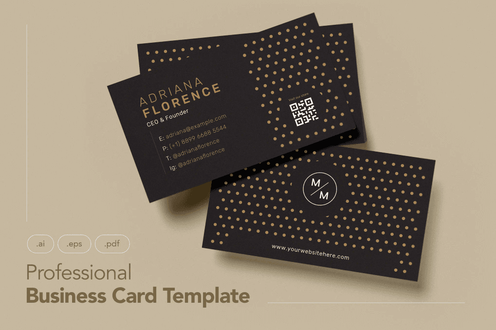 A professional business card template