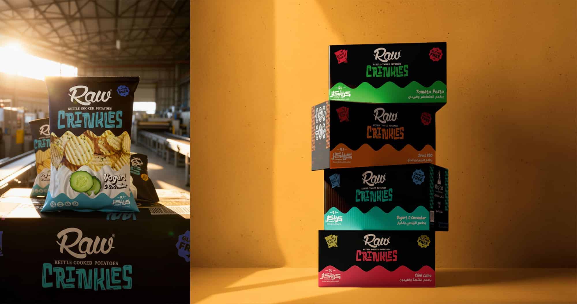 A healthy chips in boxes