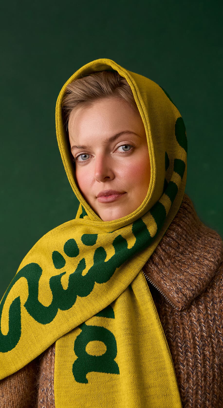 Ricola scarf on women