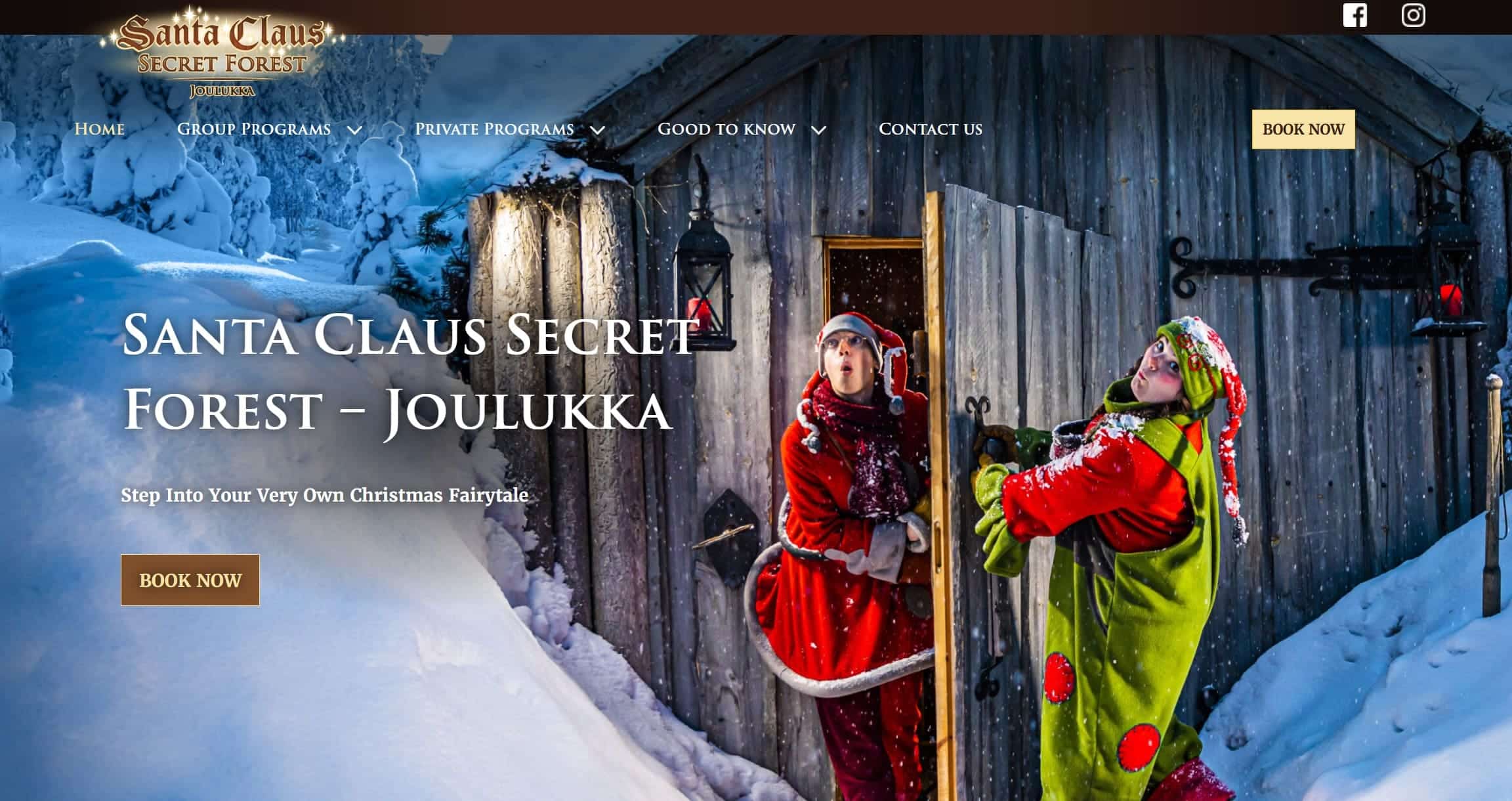 Santa Claus Secret Forest website