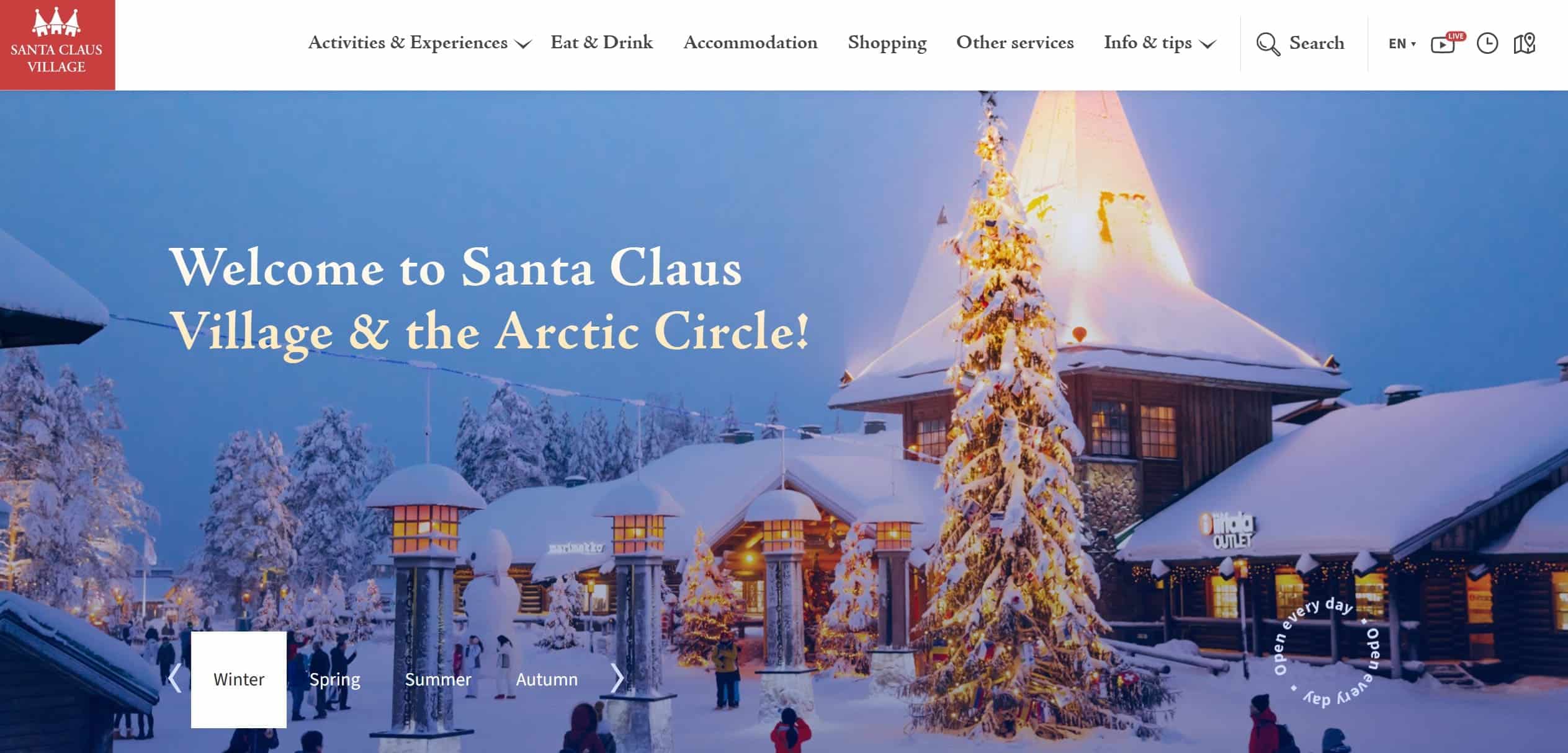 Santa Claus Village website