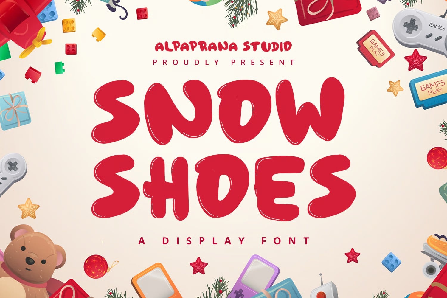 A winter display font