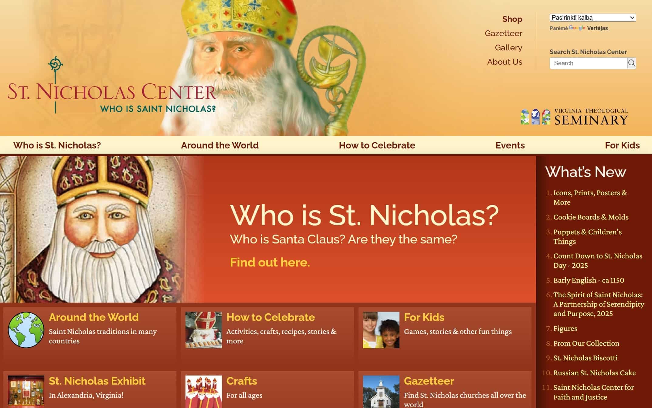 St. Nicholas Center website