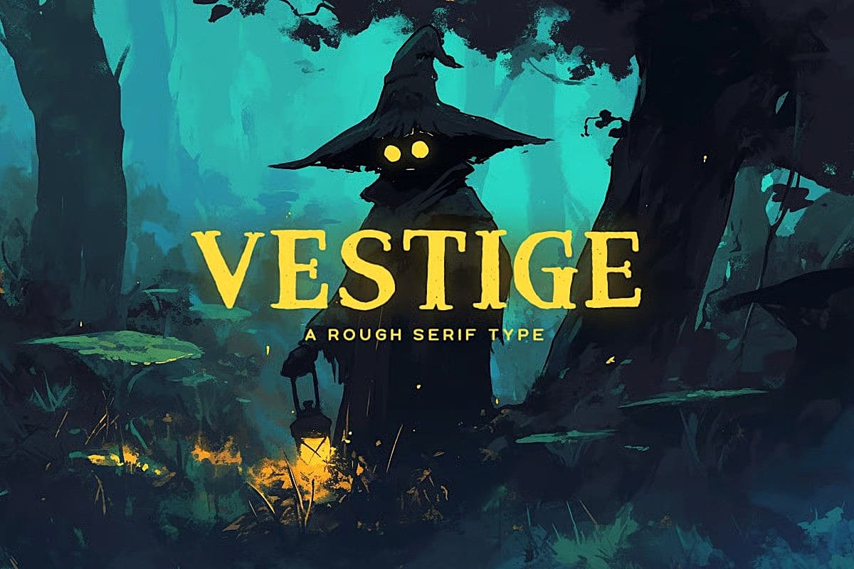 A rough serif fantasia type