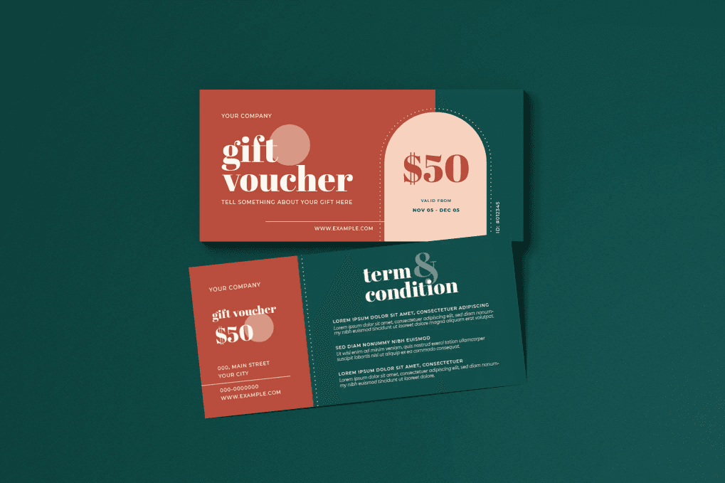 A voucher sale template