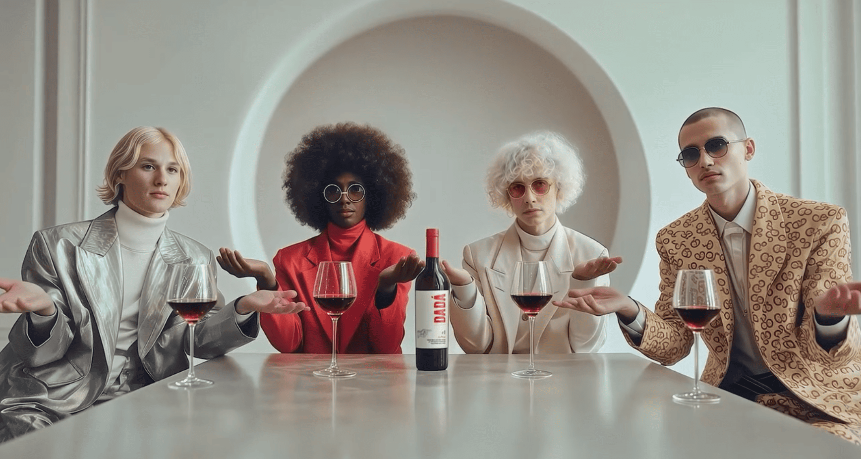 People and DADA wine