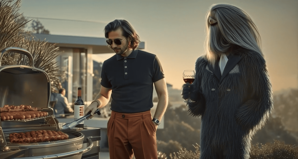 An outside with DADA wine