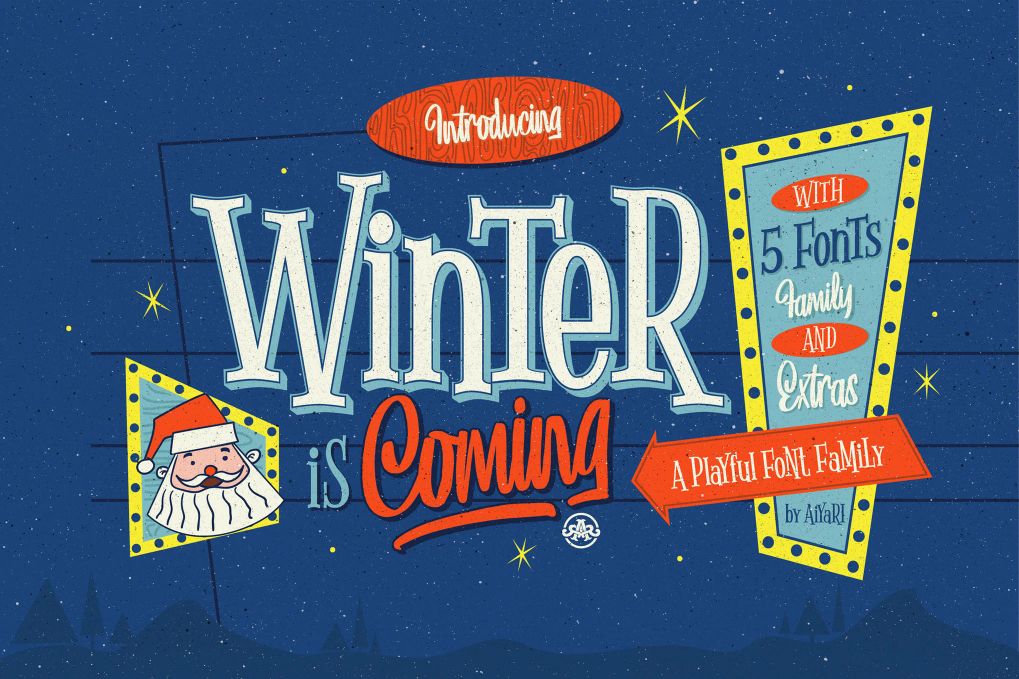 A winter fun font