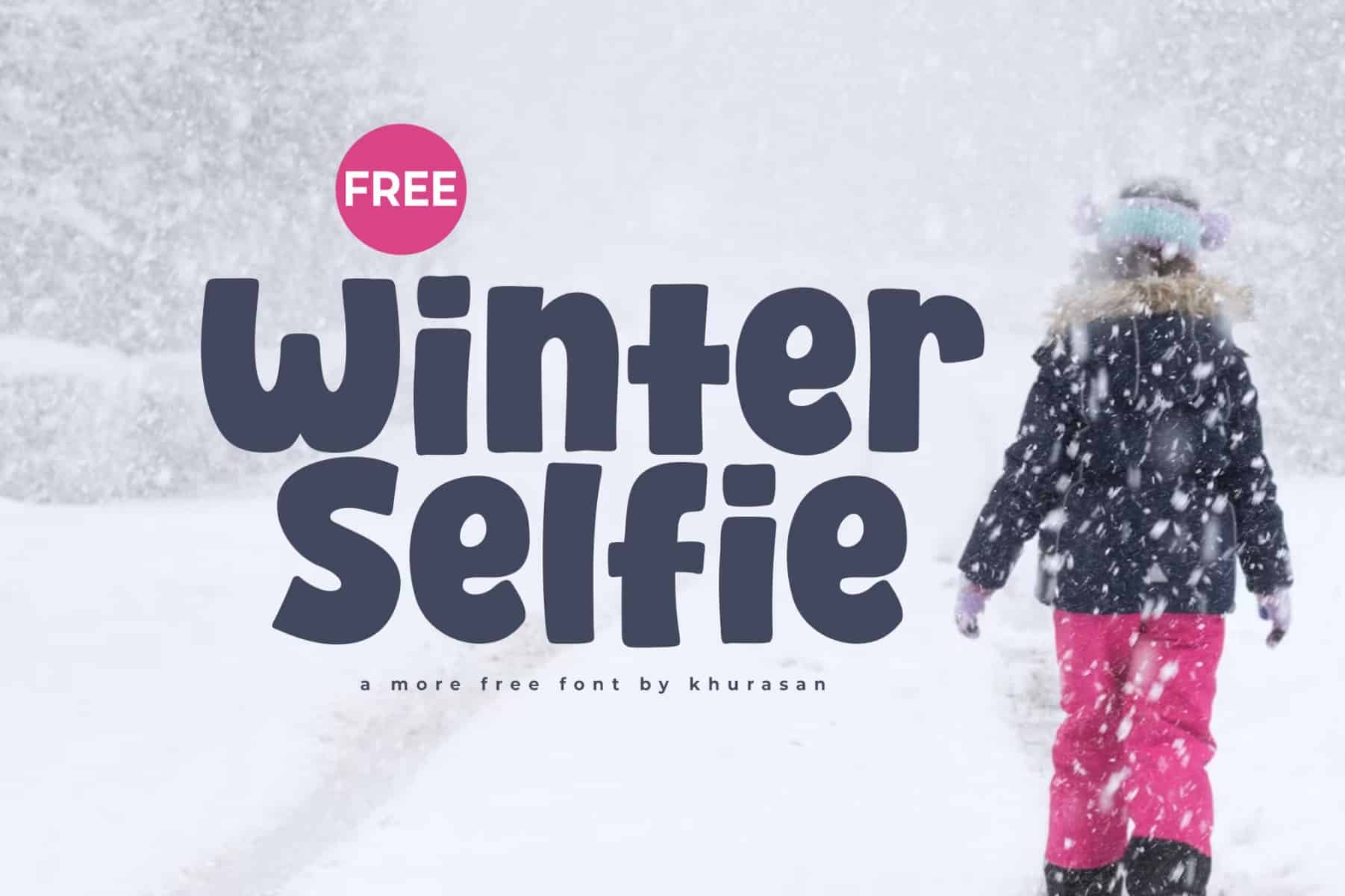 A free bold handwritten winter font