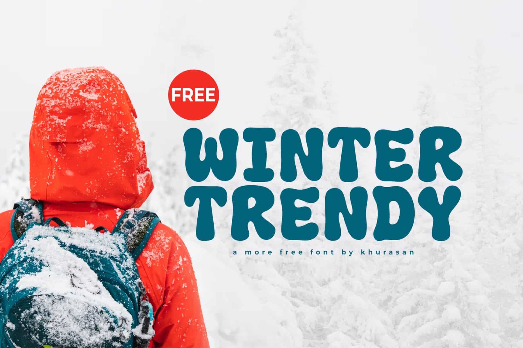 A free winter display font