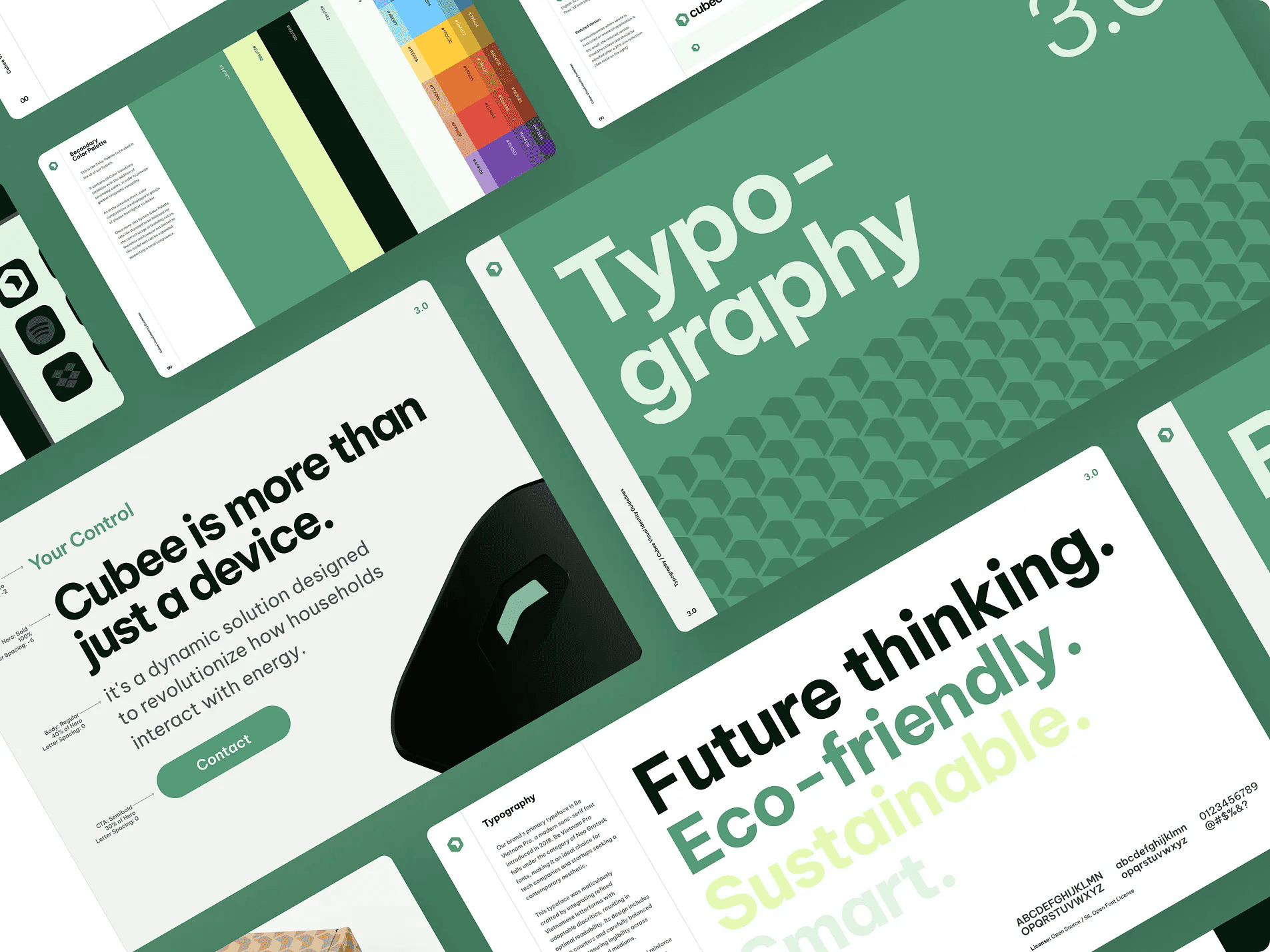 Cubee Brand Typography – Clean Energy Design Guide System