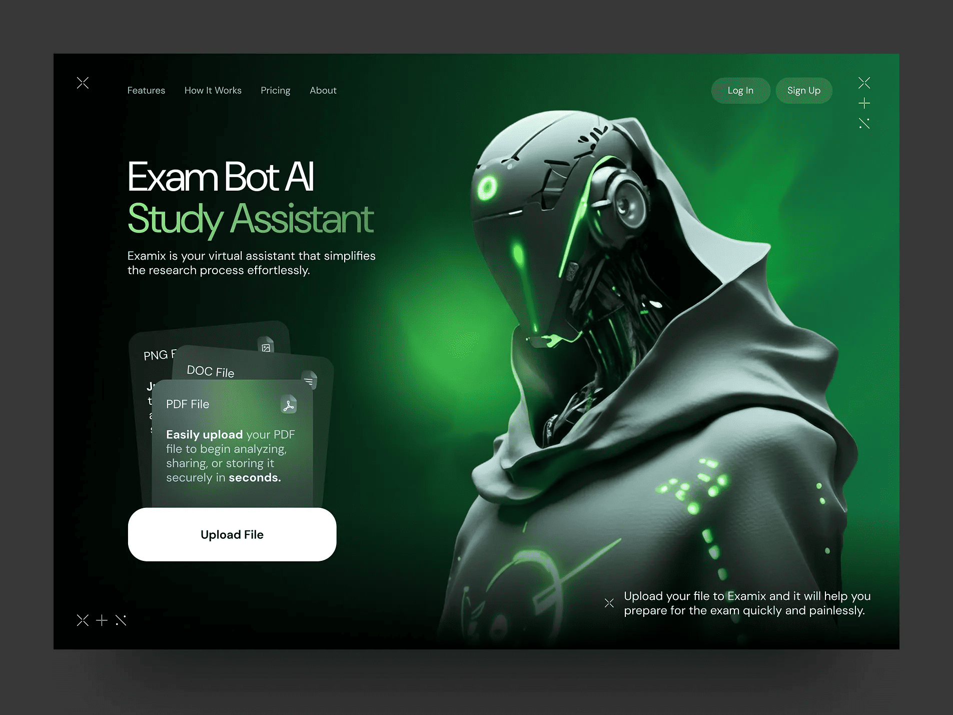 Exam Bot AI – Study Assistant Web Design