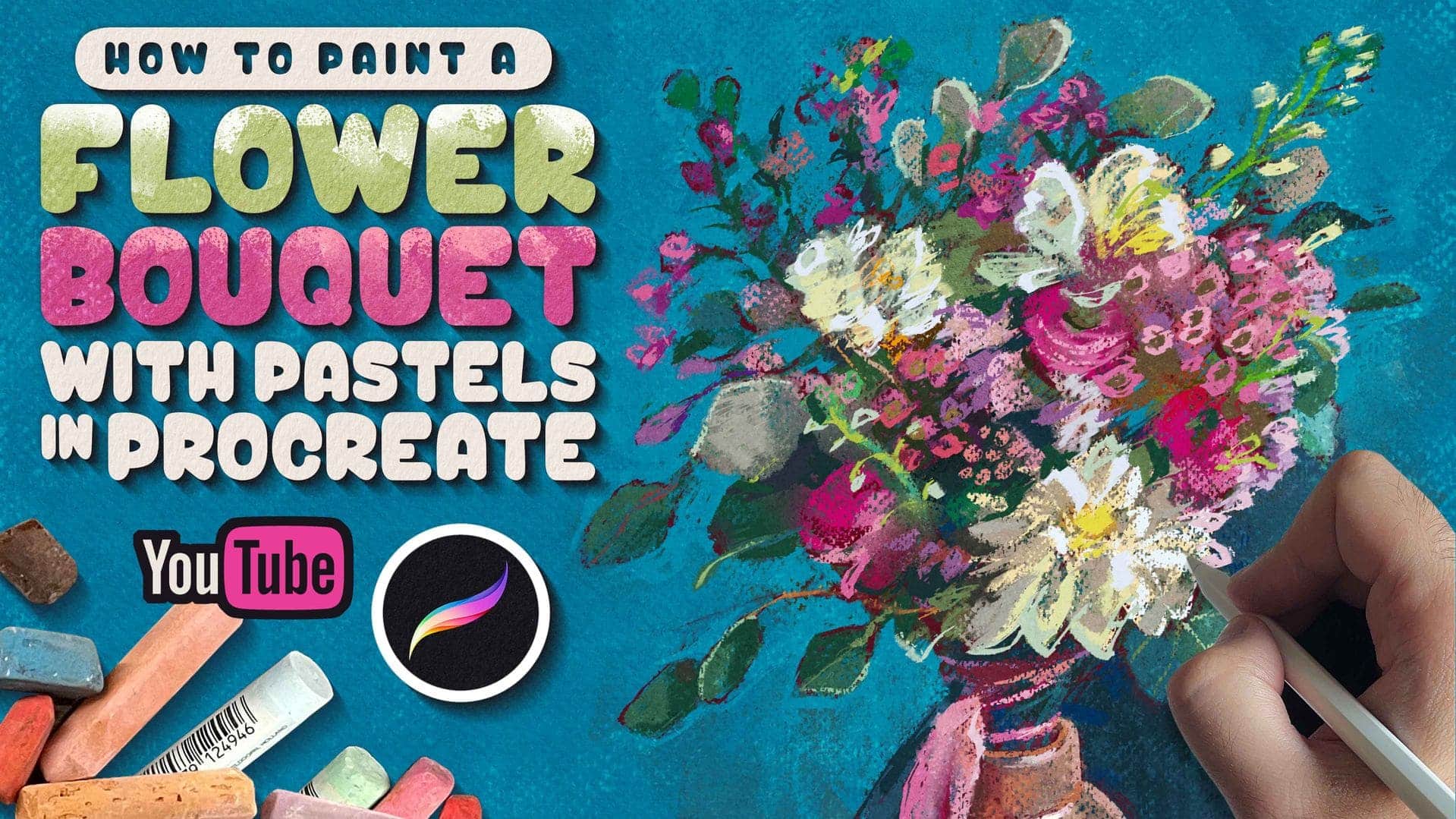 A flower bouquet Procreate tutorial