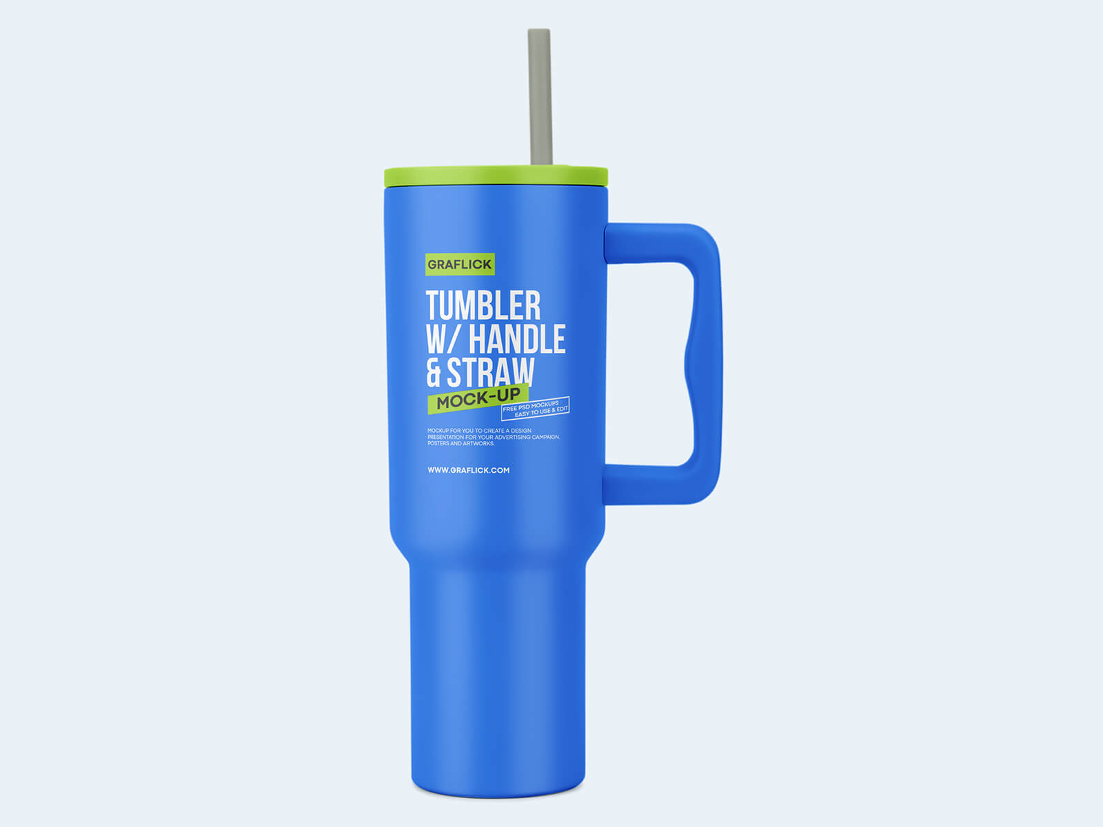 A free travel tumbler mockup