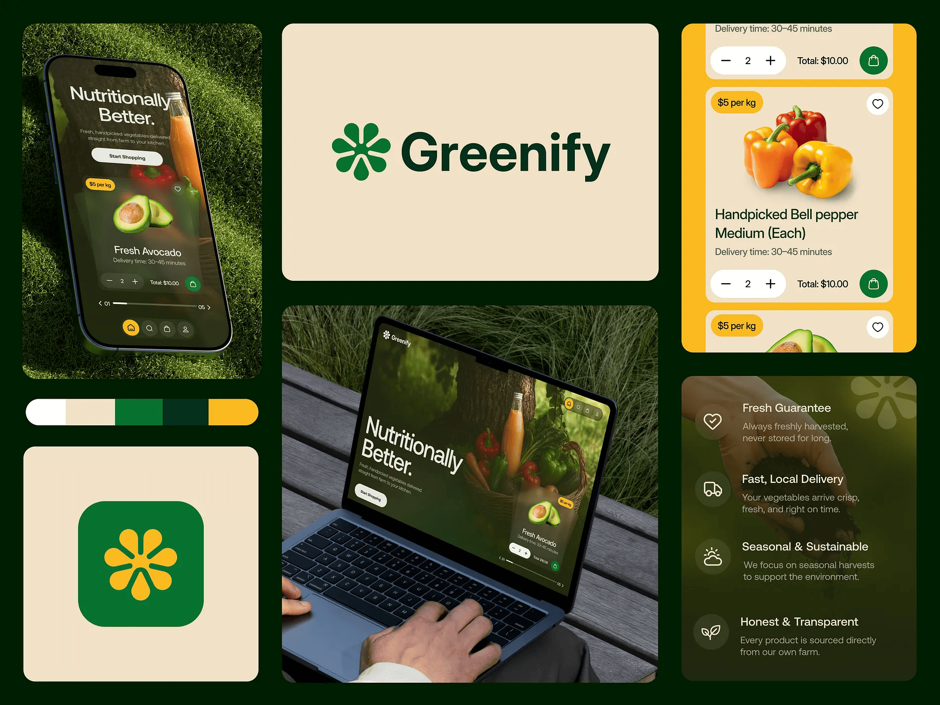 Fresh Produce Delivery App | Modern Grocery Shopping UI/UX