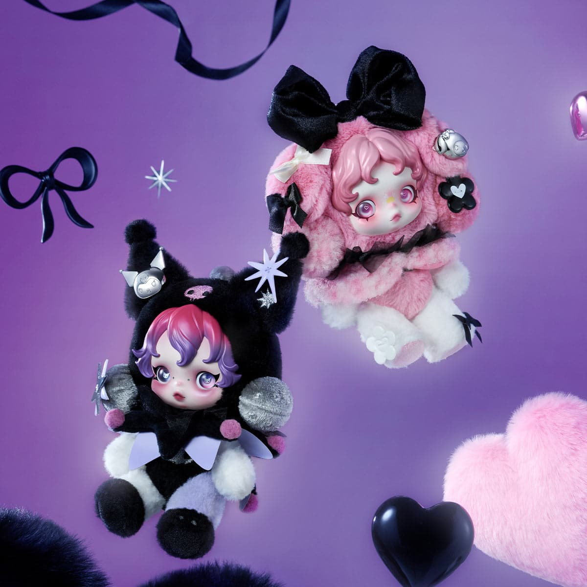 My Melody and Kuromi plush toys