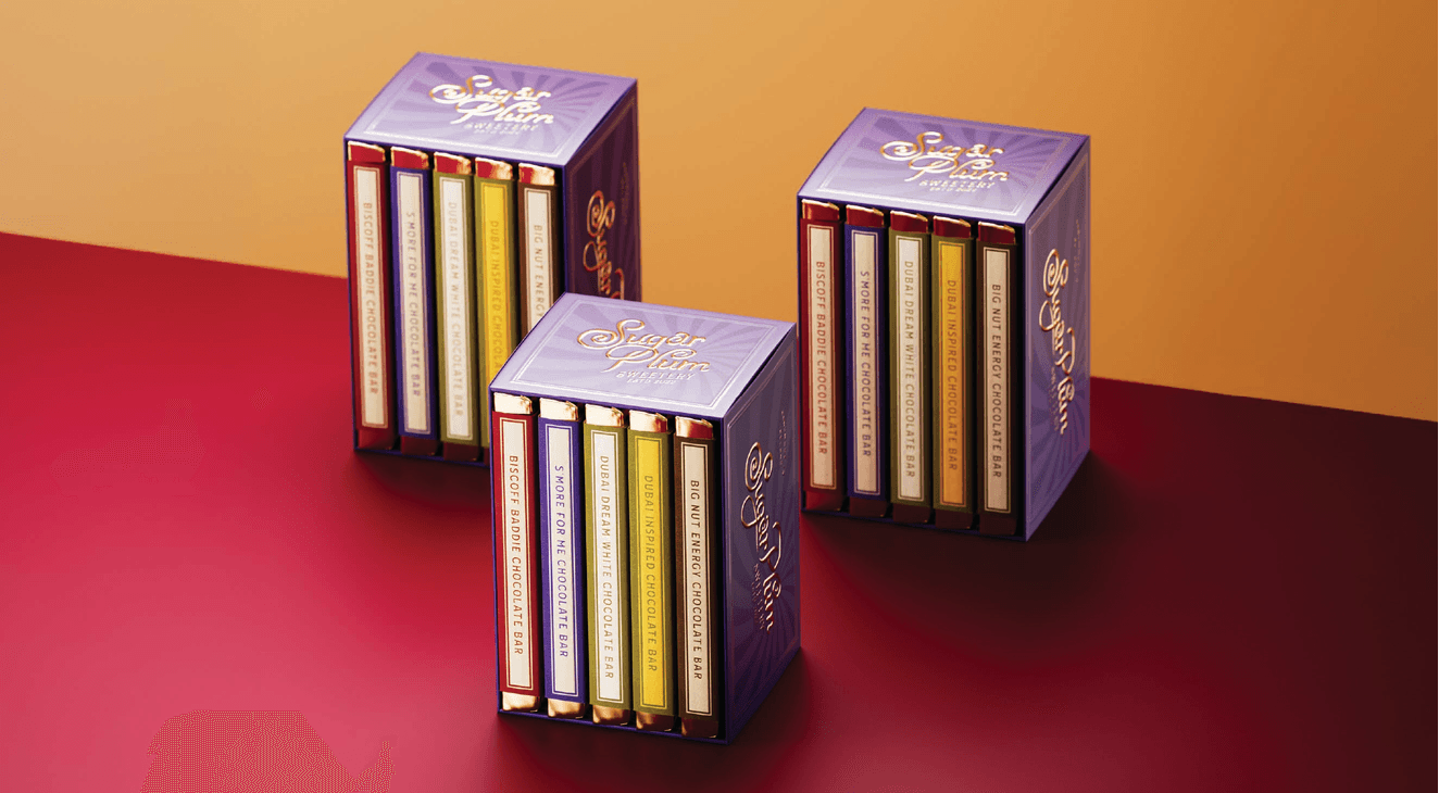 A chocolate bars in boxes