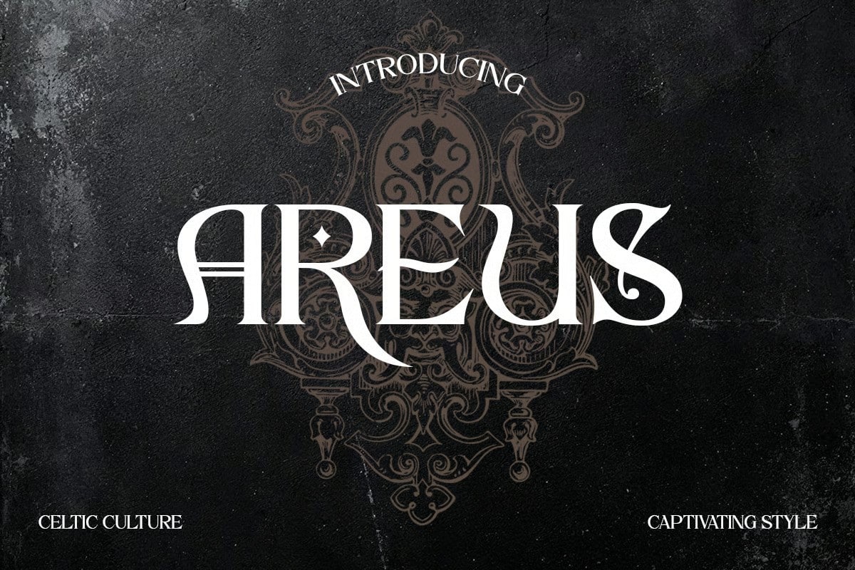 A Celtic vintage logo font