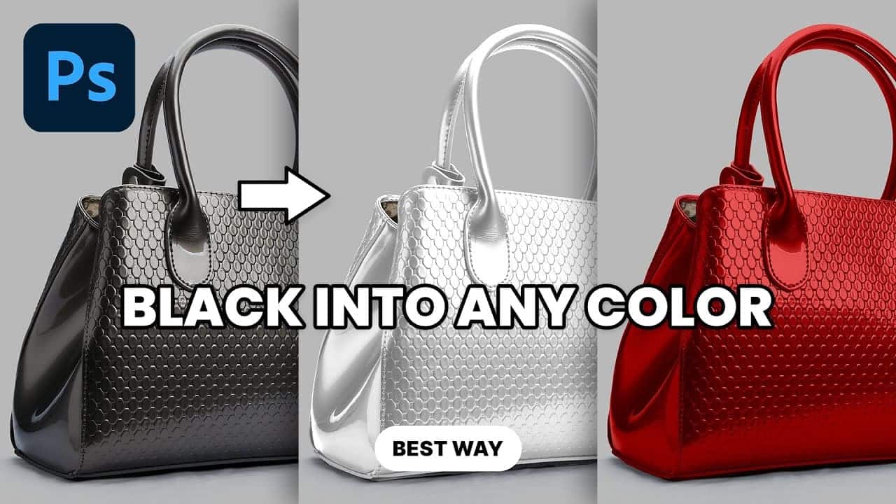 Turn black into any color in Photoshop tutorial