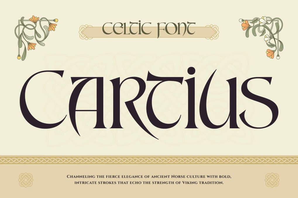 A celtic ornate font