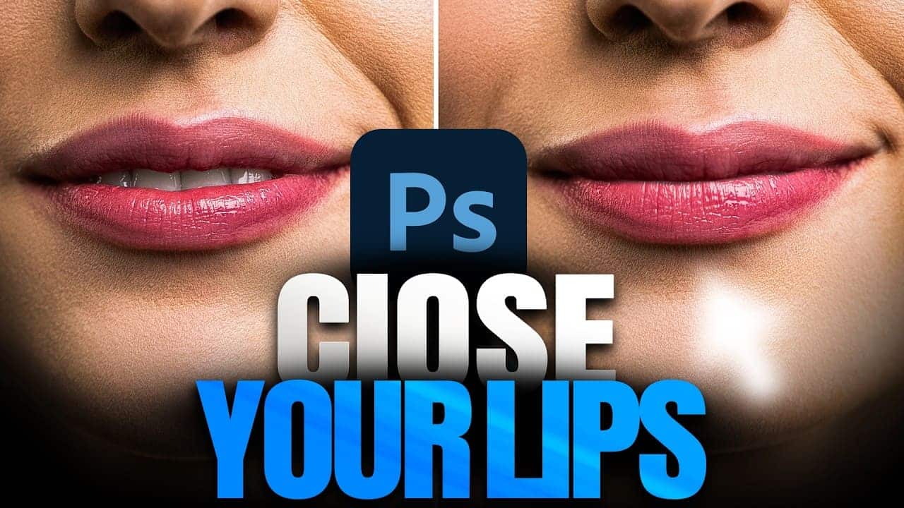 Close your lips, Photoshop tutorial