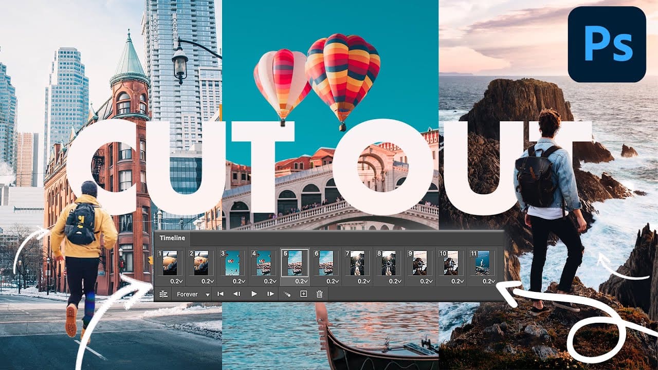 Create a cutout photo animation in Photoshop tutorial