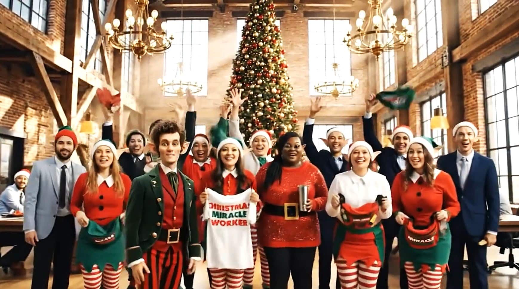 A Christmas elves team