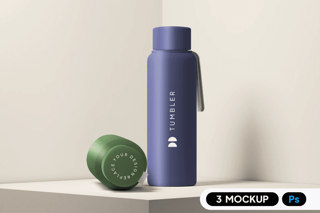 An elegant tumbler mockup set