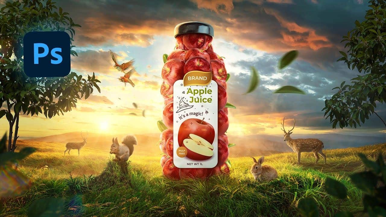 Product advertising design, Photoshop manipulation tutorial