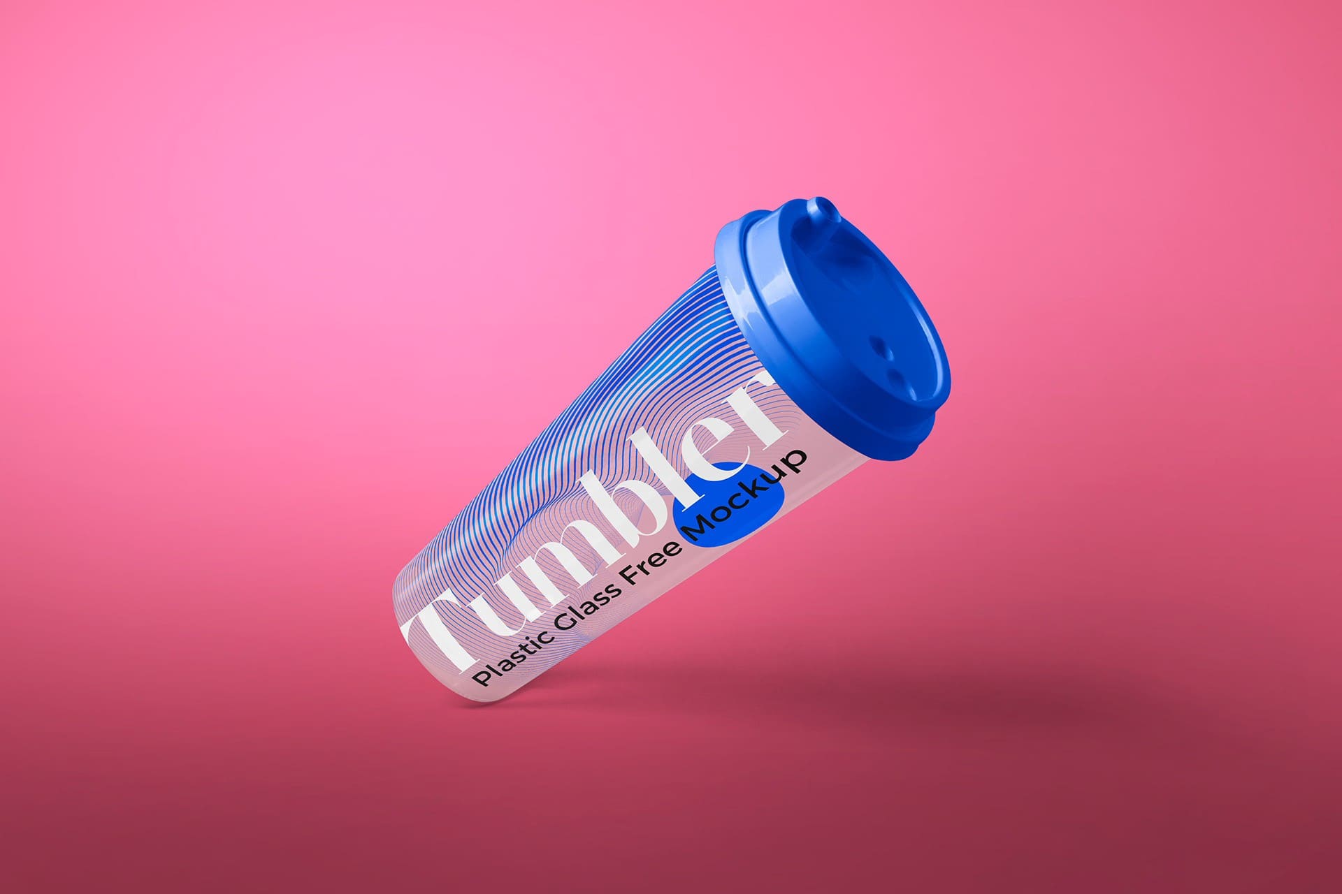 A free tumbler with lid mockup template