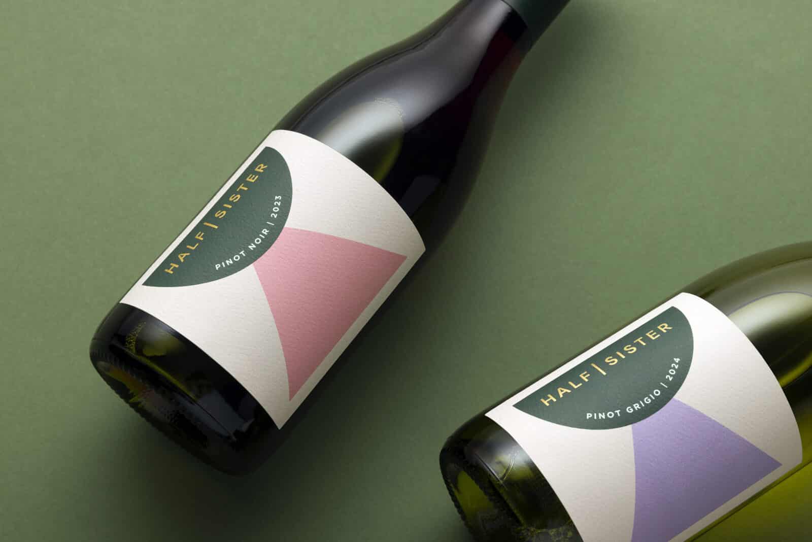 Half Sister wine bottles