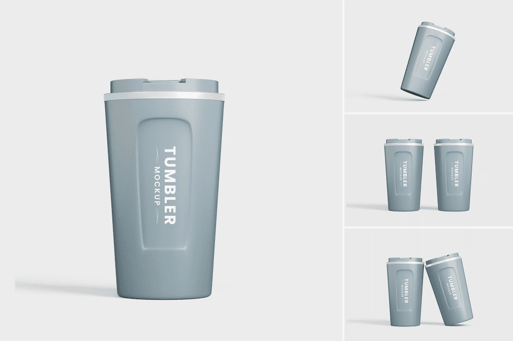 A high quality tumbler mockup set