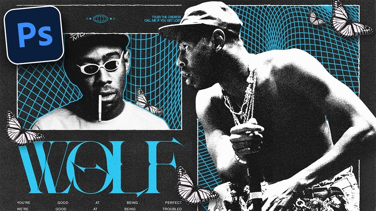 Insane brutalism poster in Photoshop tutorial