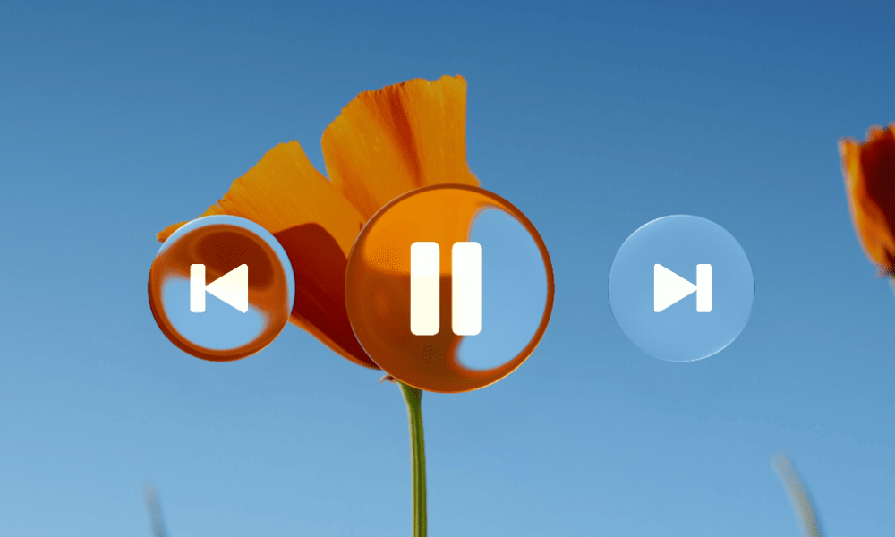 A Liquid Glass Apple