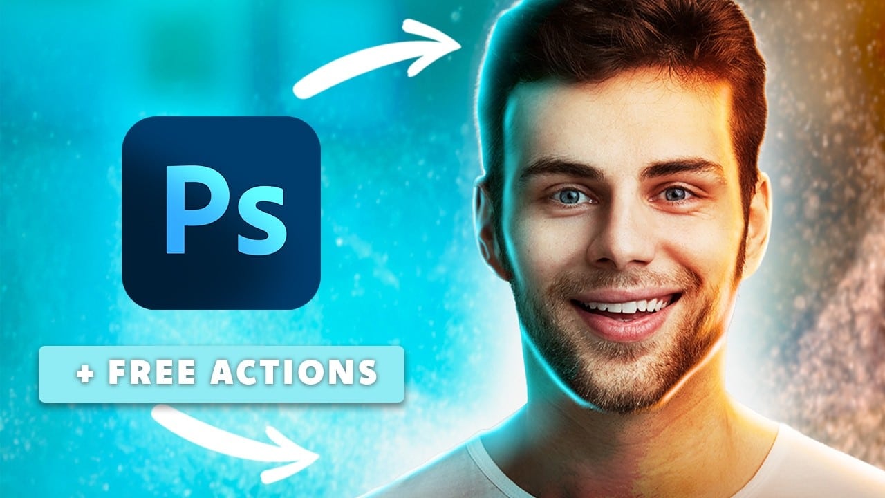 Make a glowing youtube tumbnails in Photoshop tutorial