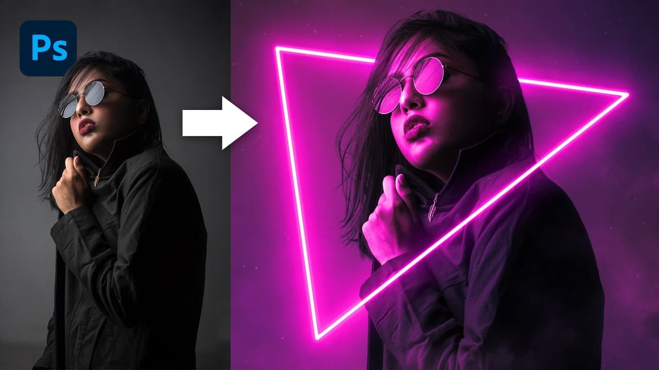 Create neon light effects in Photoshop tutorial