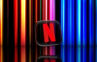 A colorful background and Netflix logo