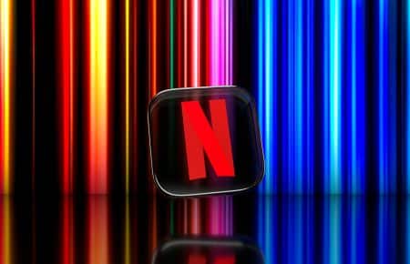 A colorful background and Netflix logo