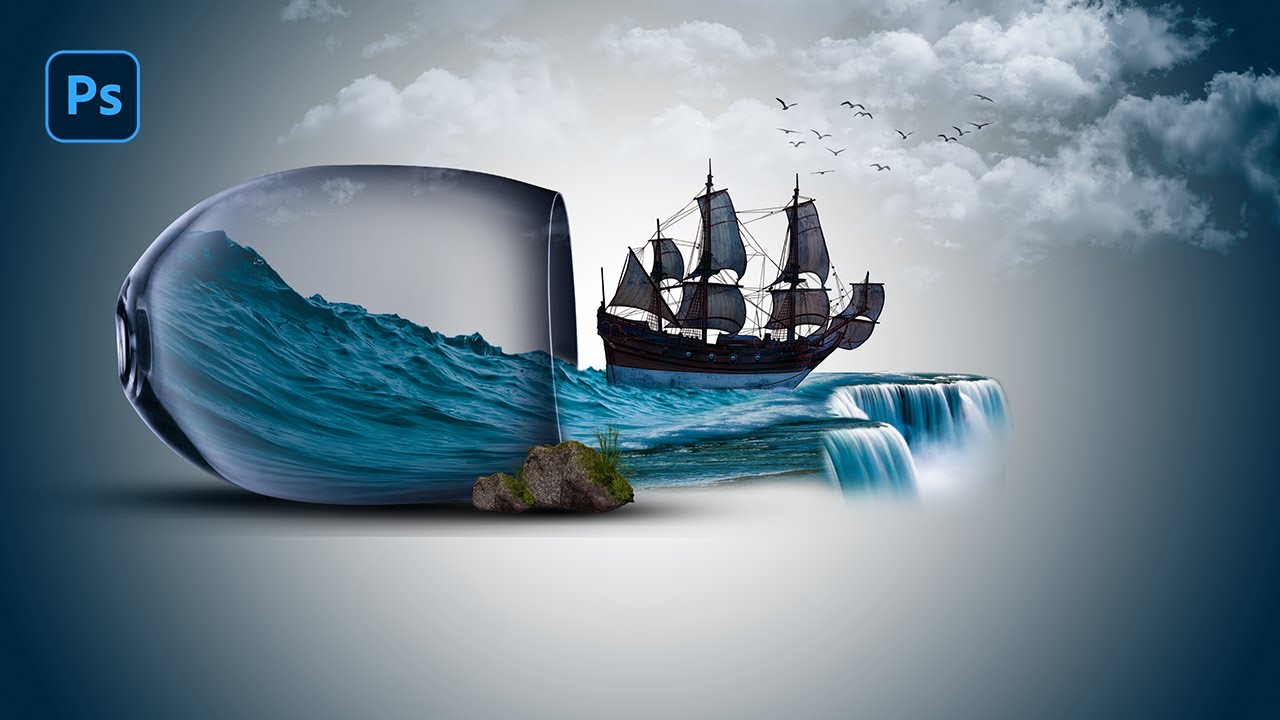 Create a Sea in Glass Photo Manipulation in Photoshop