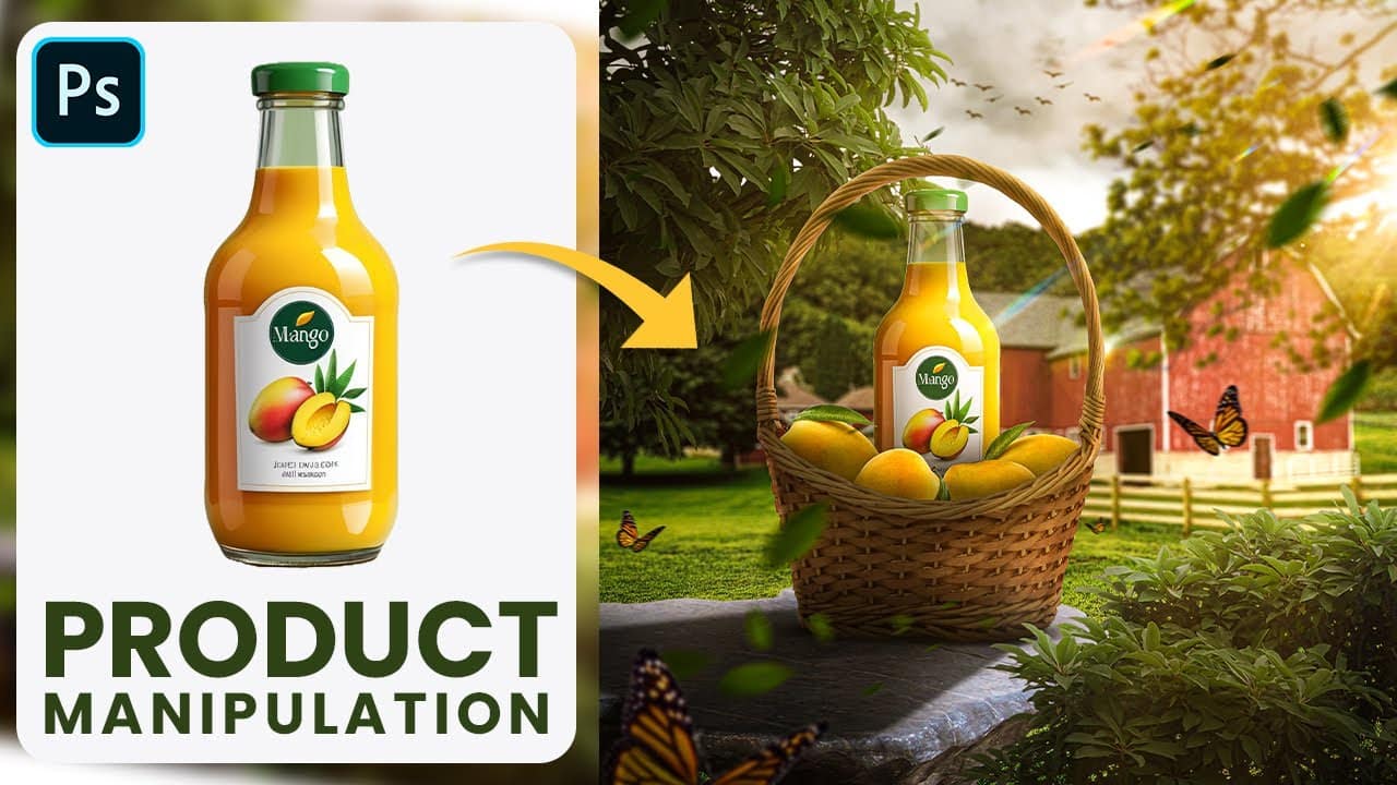 Product manipulation in Photoshop tutorial