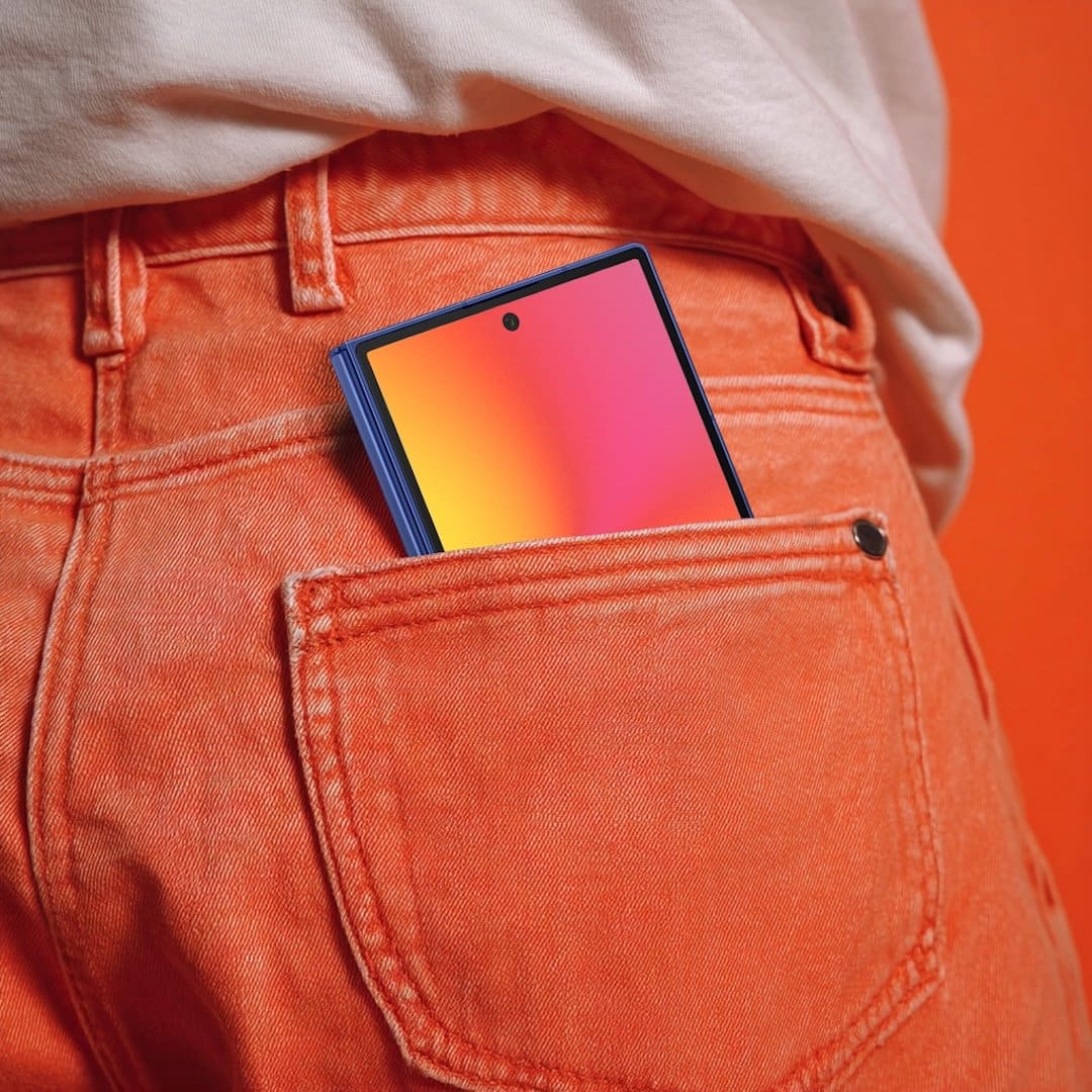 A Samsung Galaxy smartphone in the pocket