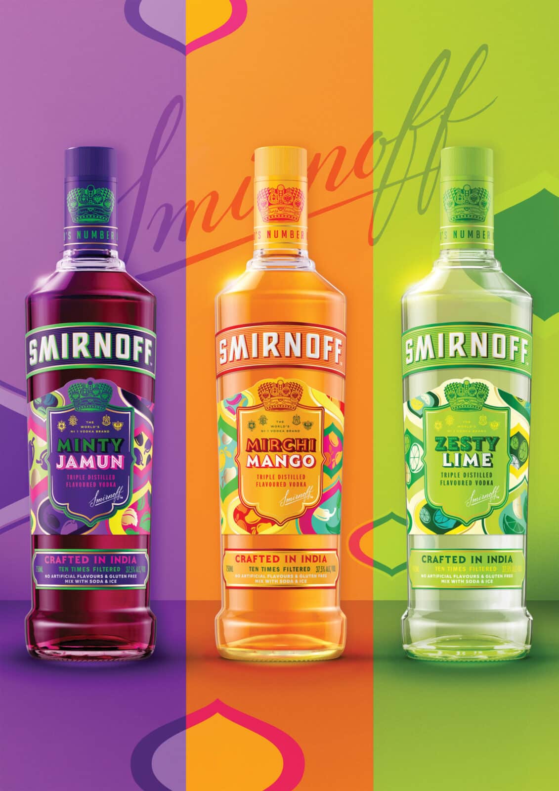Smirnoff vodka with flavors