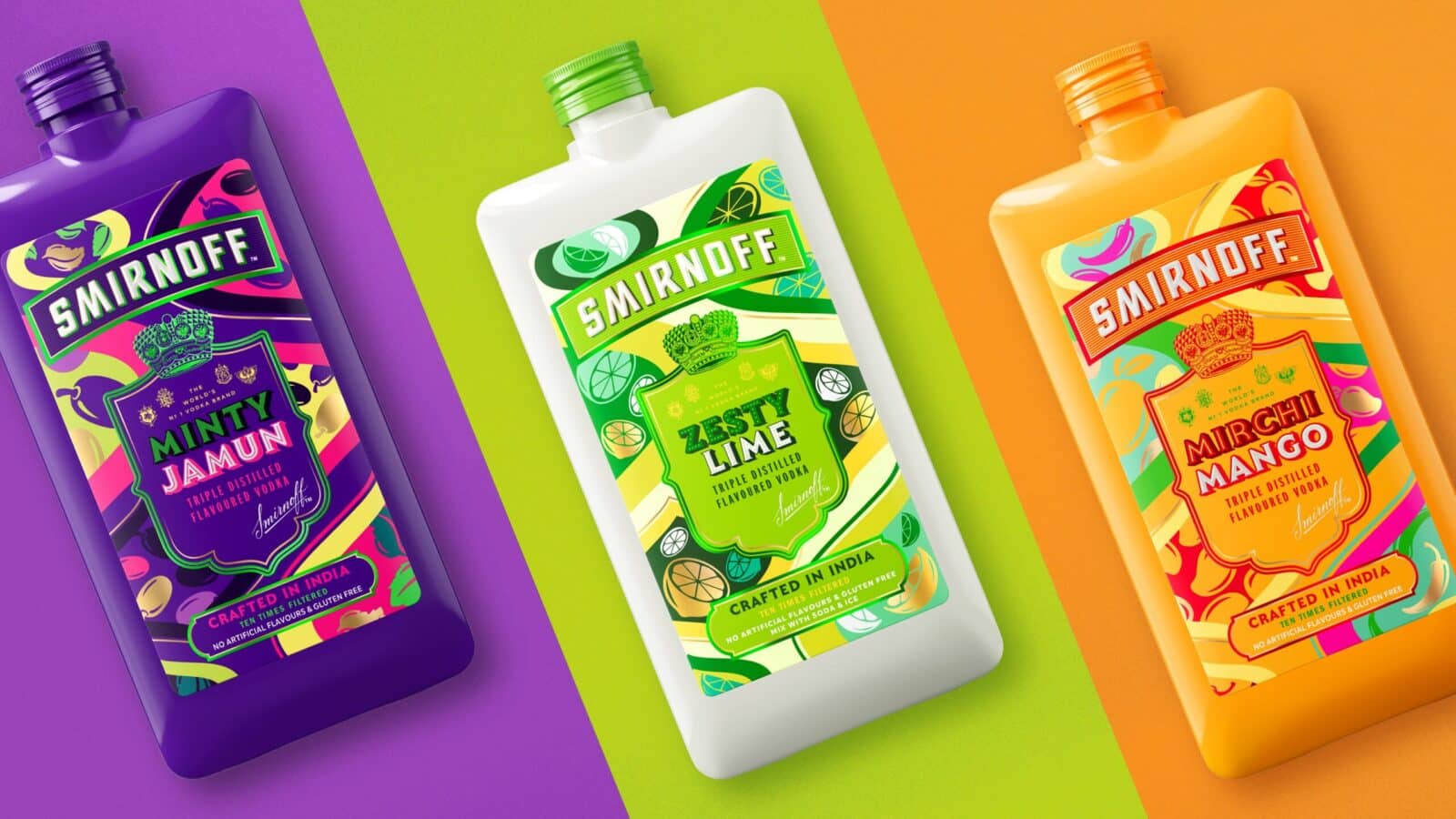 Smirnoff Flavor vodka in a small bottles